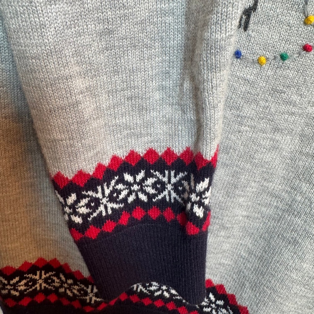 Talbots NWT Womens XL Holiday Christmas Bird Knit Sweater Nordic Fair Isle - Picture 6 of 7